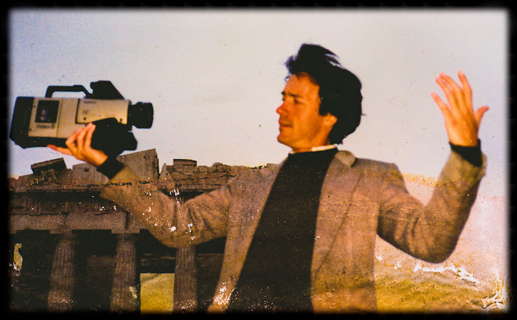 Joe GIBBONS with camcorder Parthenon 1990.jpeg